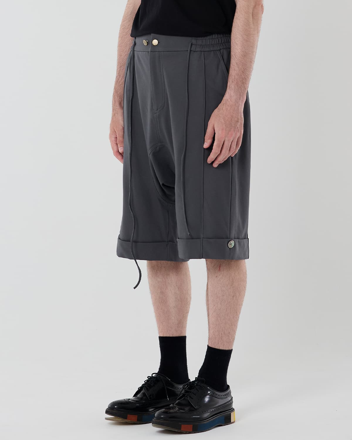 Short Baggie Trousers – dark grey — vue 2