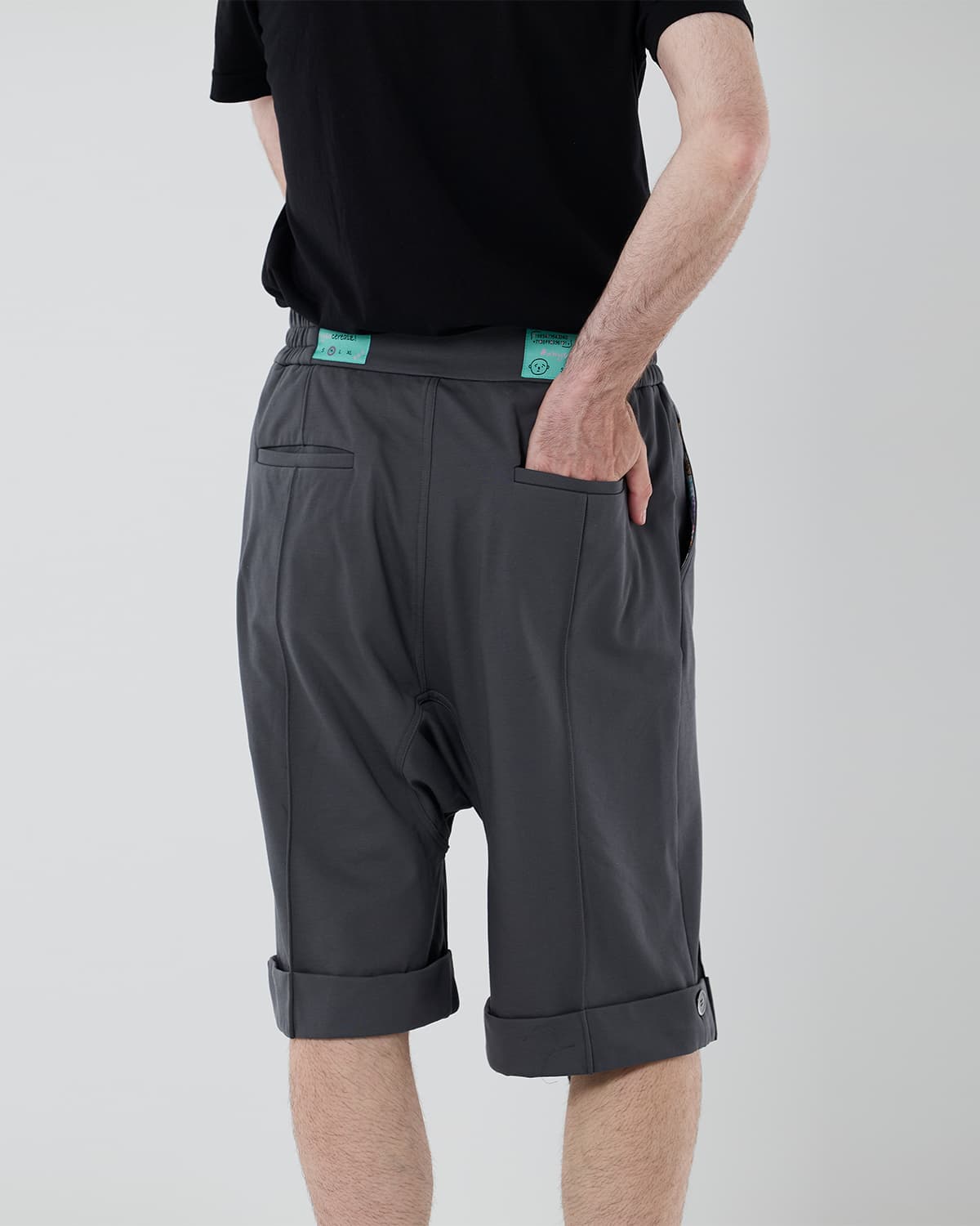 Short Baggie Trousers – dark grey — vue 8