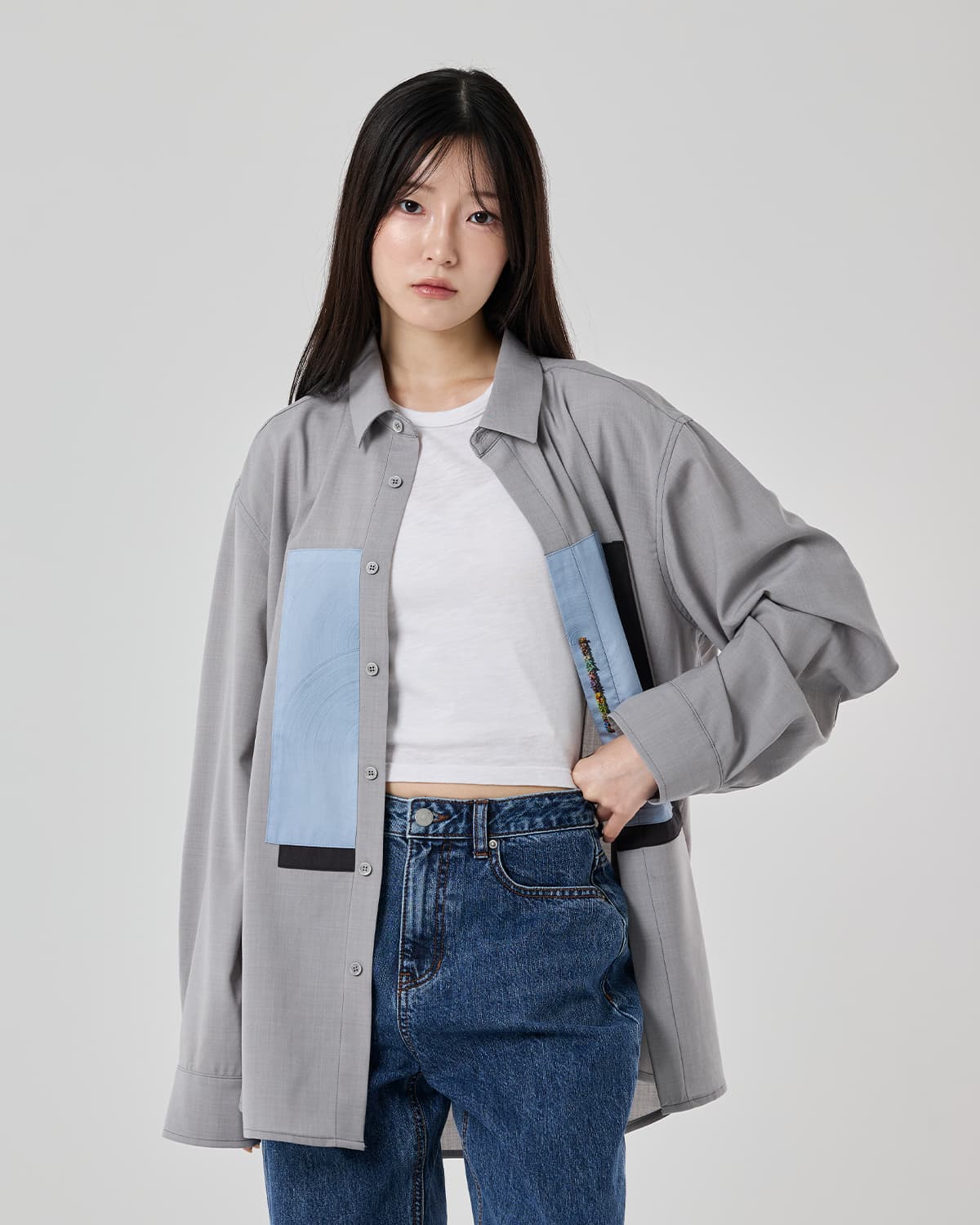 Light Thru the Slit Shirt (blue) — vue 5