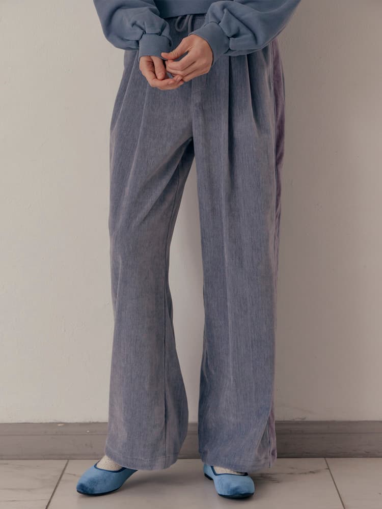 Velvet Wide Pants (Lavender Gray) — vue 2