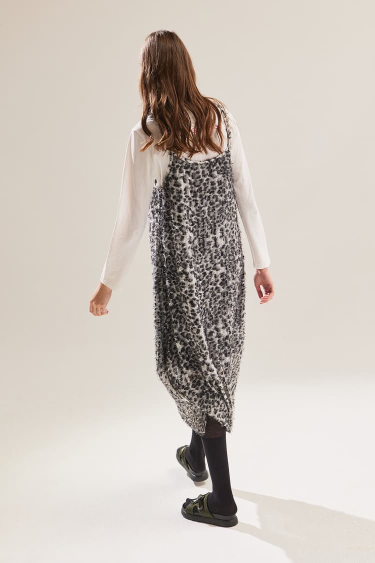 Furry Leopard Slip Dress — vue 4