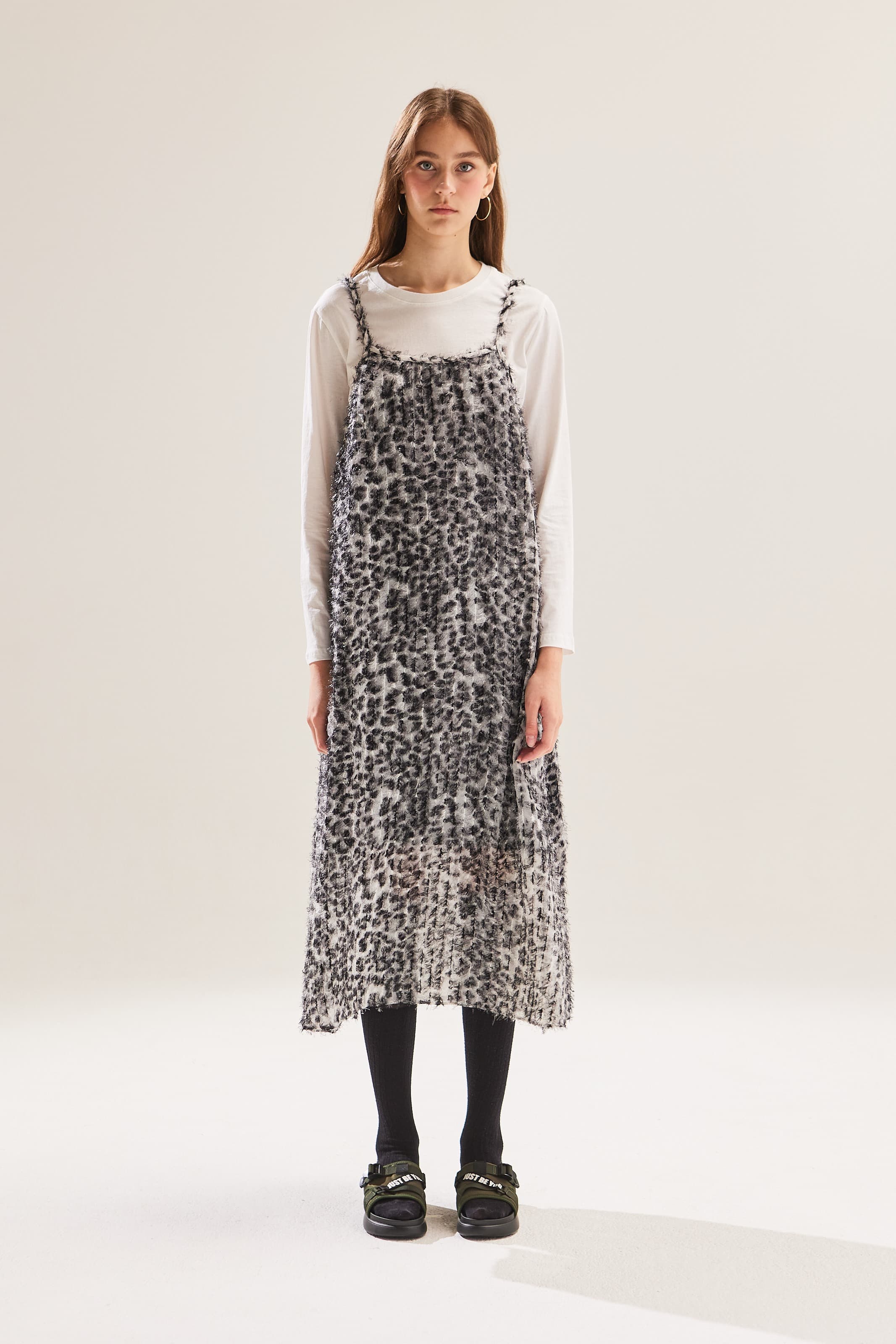 Furry Leopard Slip Dress — vue 6