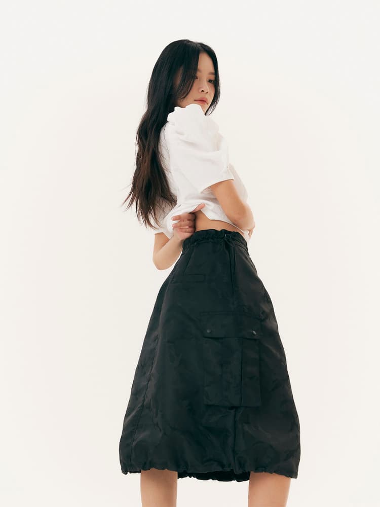 Camouflage Cargo Skirt (Black) — vue 4