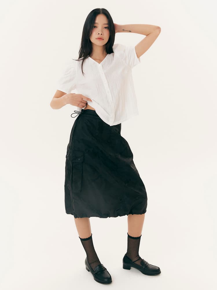 Camouflage Cargo Skirt (Black) — vue 5