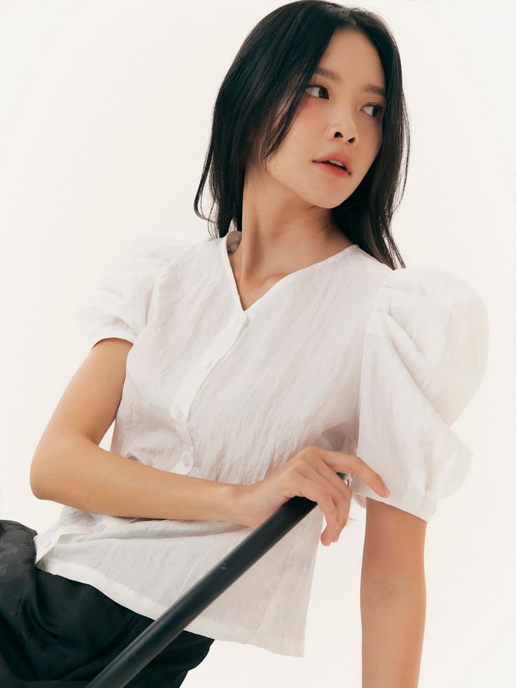 Meok Blouse (White) — vue 1