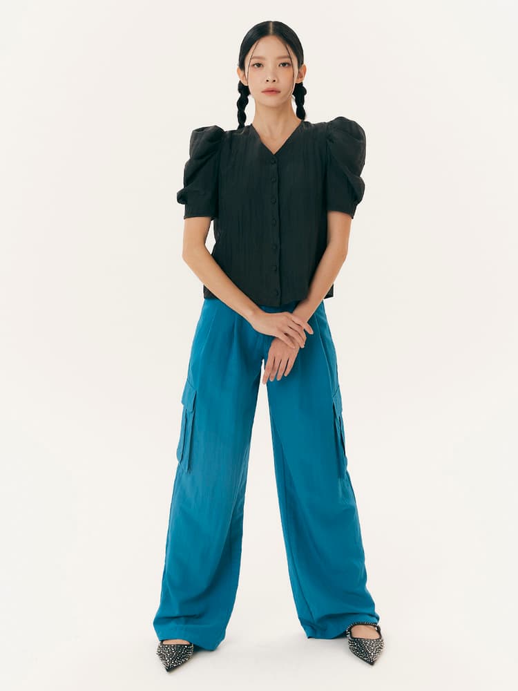 Turquoise Cargo Pants — vue 4